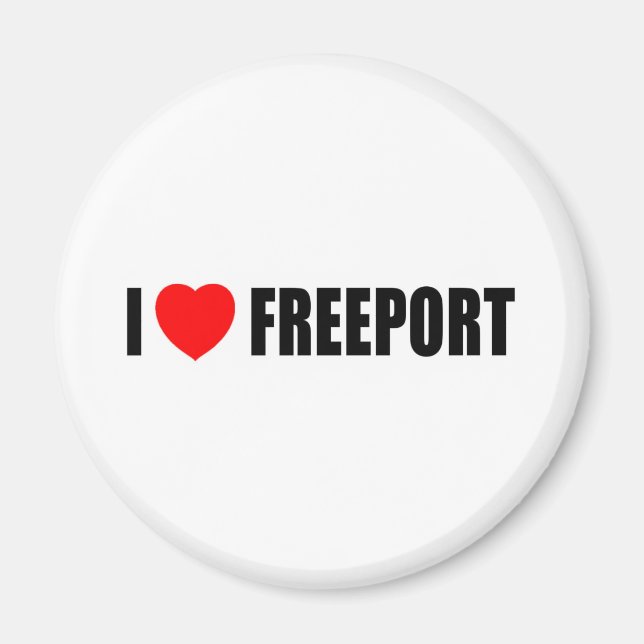 Aimant I Love Freeport (Devant)