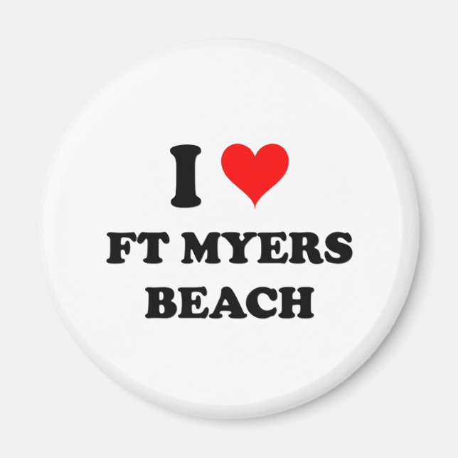 Aimant I Love Ft Myers Beach Floride (Devant)