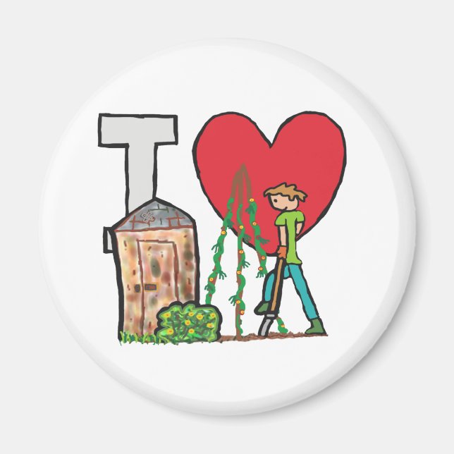 Aimant I Love Gardening (Devant)