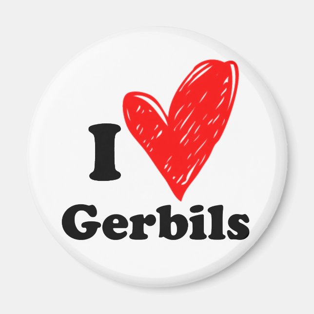 Aimant I love Gerbils (Devant)