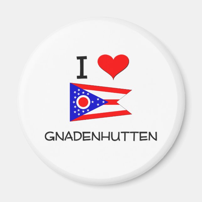 Aimant I Love Gnadenhutten Ohio (Devant)