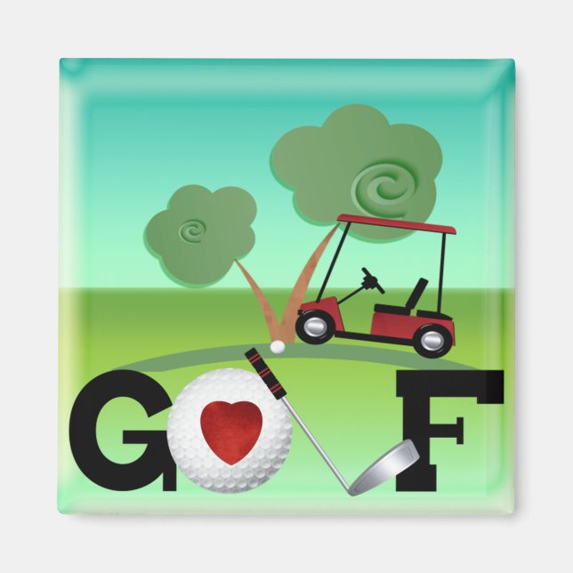 Aimant I Love Golf (Devant)