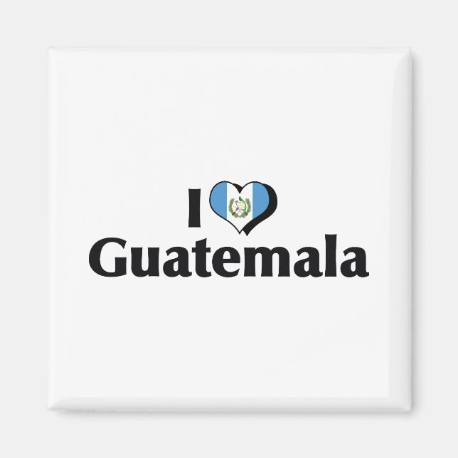 Aimant I Love Guatemala Flag (Devant)