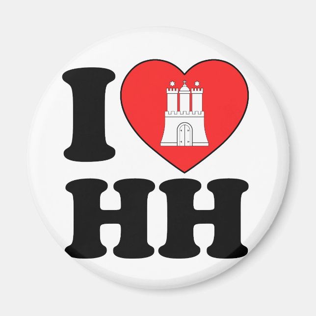 Aimant I Love Hamburg (HH) (Devant)
