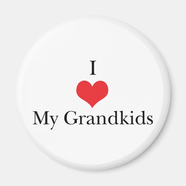 Aimant I Love (Heart) My Grandkids (Devant)
