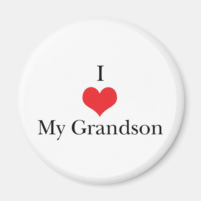 Aimant I Love (Heart) My Grandson (Devant)
