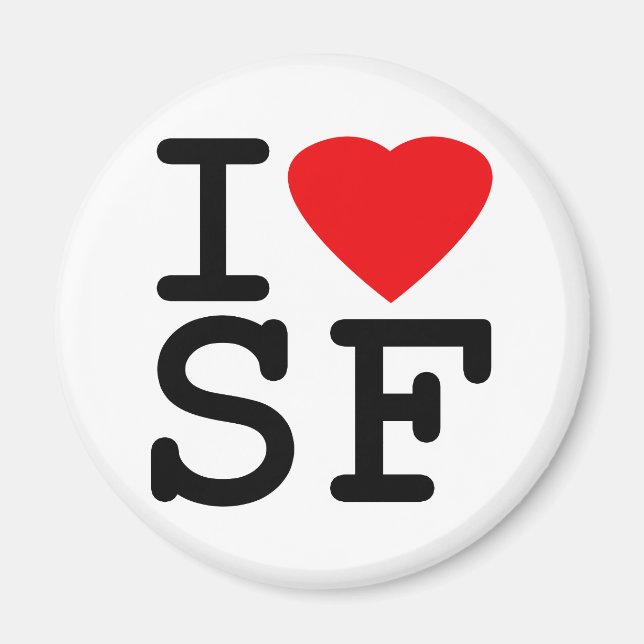 Aimant I Love Heart San Francisco (Devant)