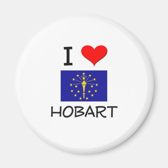 Aimant I Love HOBART Indiana (Devant)