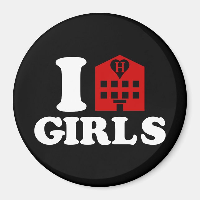 Aimant I Love Hotel Girls (Devant)