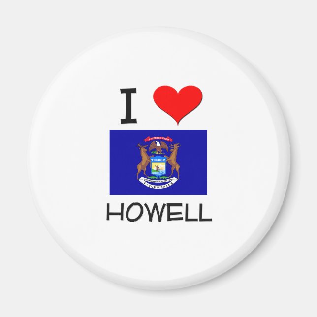 Aimant I Love Howell Michigan (Devant)