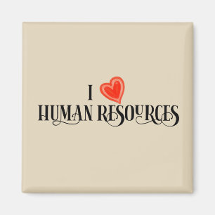 Aimant I Love Human Resources HR