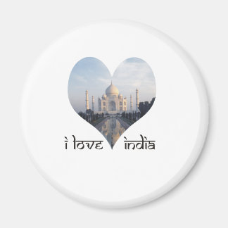 Aimant I Love India with Taj Mahal