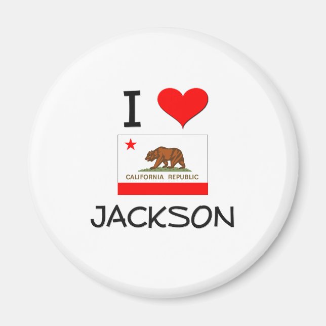 Aimant I Love JACKSON California (Devant)