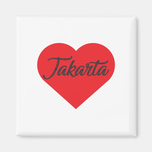 Aimant I Love Jakarta - Indonesia (Devant)