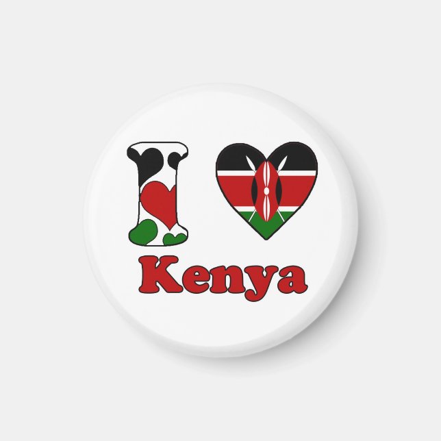 Aimant I love Kenya (Devant)