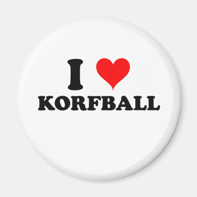 Aimant I Love Korfball (Devant)