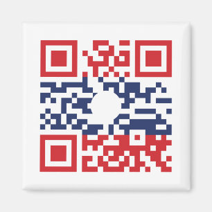 Aimant I Love Laos (Khoy Huk Lao) Drapeau QR Code   Geek 