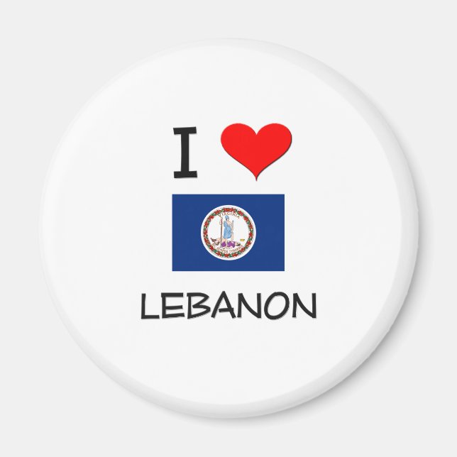 Aimant I Love Lebanon Virginia (Devant)