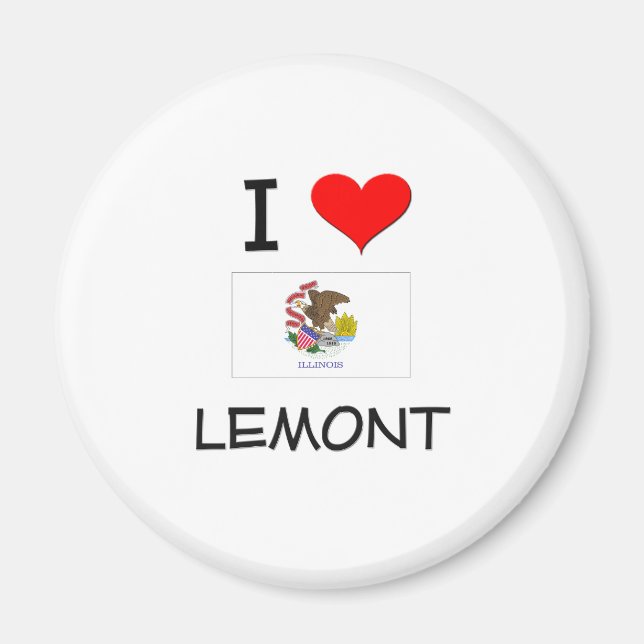 Aimant I Love LEMONT Illinois (Devant)