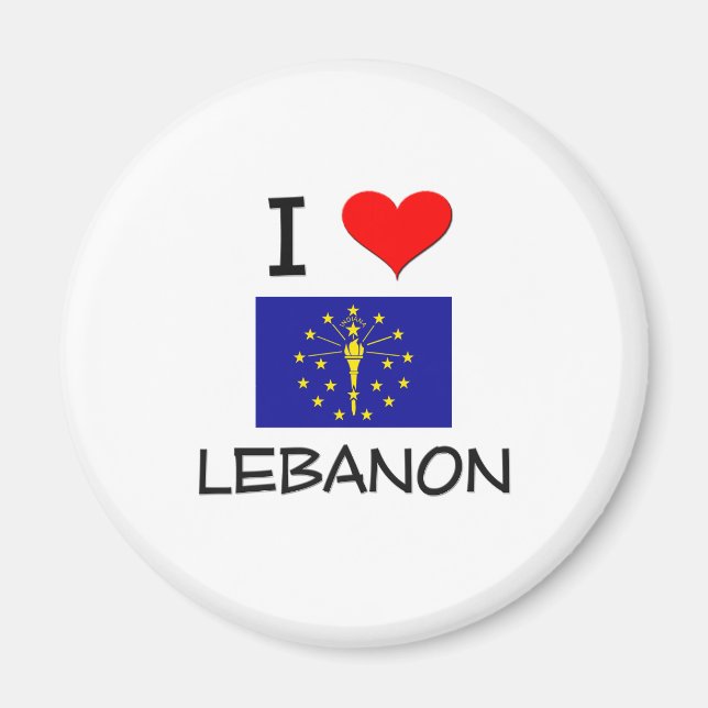 Aimant I Love LIBANON Indiana (Devant)