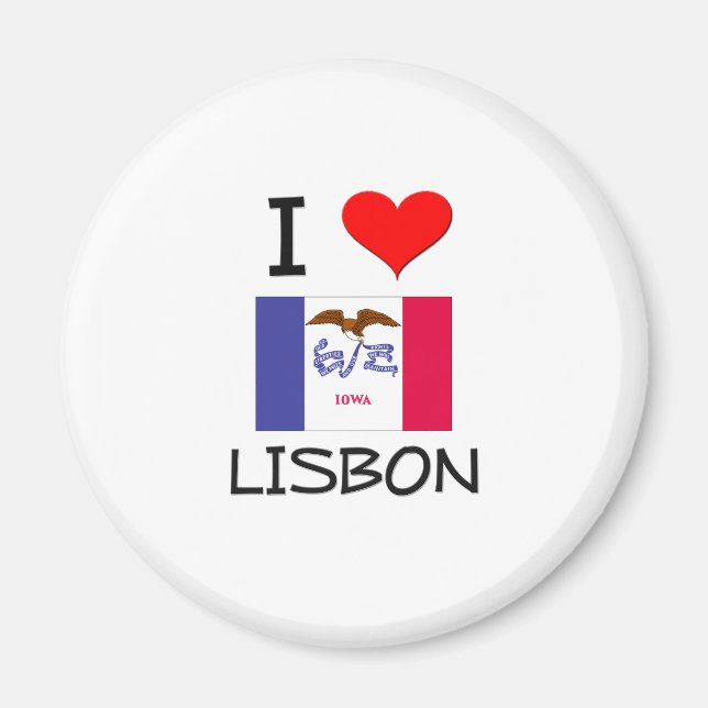 Aimant I Love LISBON Iowa (Devant)