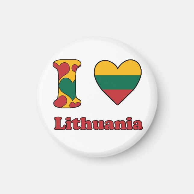 Aimant I love Lithuania (Devant)