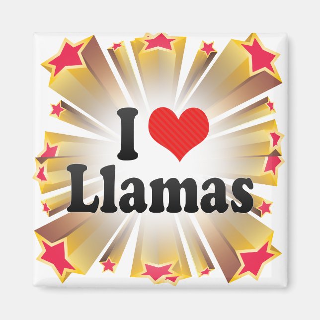 Aimant I Love Llamas (Devant)