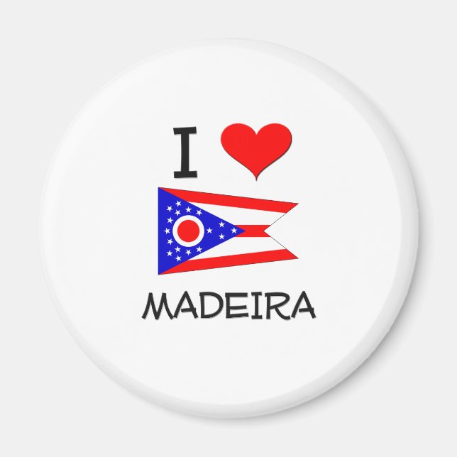 Aimant I Love Madeira Ohio (Devant)