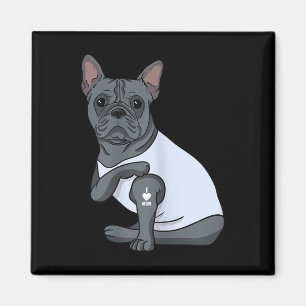Aimant I Love Maman Tattoo Funny French Bulldog Mothers D