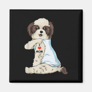 Aimant I Love Maman Tattoo Shih Tzu Maman Amoureux des ch