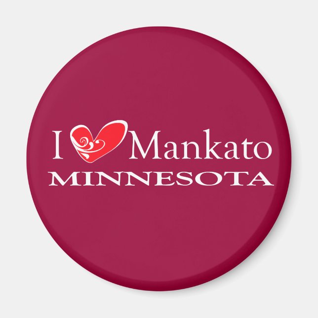 Aimant I Love Mankato Minnesota (Devant)