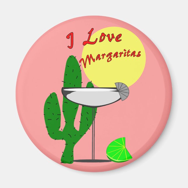 Aimant I love margaritas—Margarita Lovers T-Shirts (Devant)