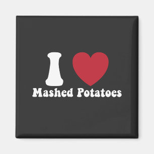 Aimant I Love Mashed Potatoes Thanksgiving Diner Cadeau