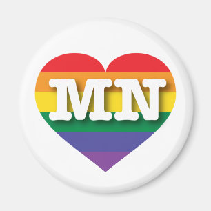 Aimant I Love Minnesota Rainbow Heart