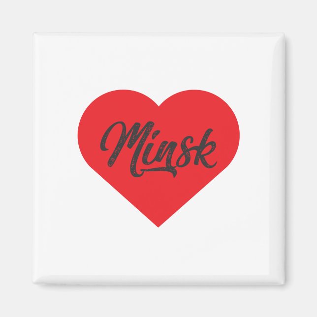 Aimant I Love Minsk - Belarus (Devant)