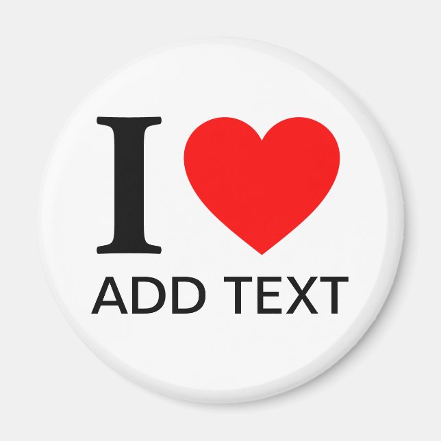 Aimant I Love (modèle) (Devant)