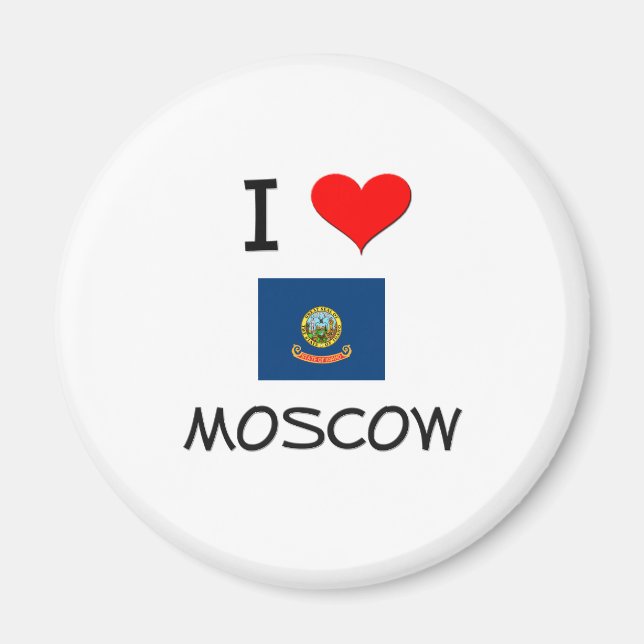 Aimant I Love MOSCOW Idaho (Devant)