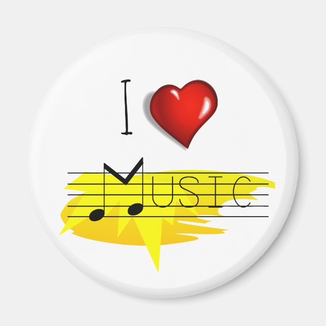 Aimant I Love music (Devant)