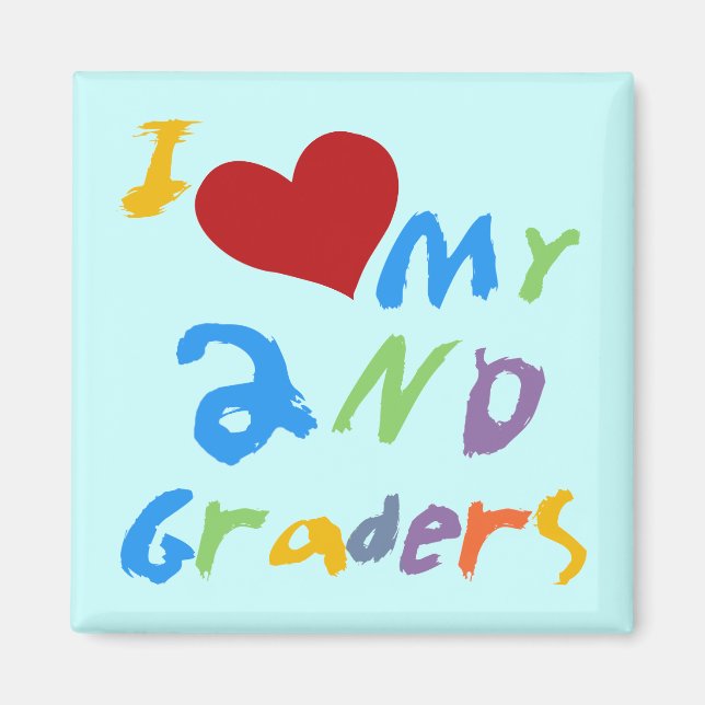 Aimant I Love My 2nd Graders Tshirts et cadeaux (Devant)
