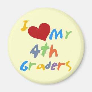 Aimant I Love My 4th Graders Tshirts and Gifts