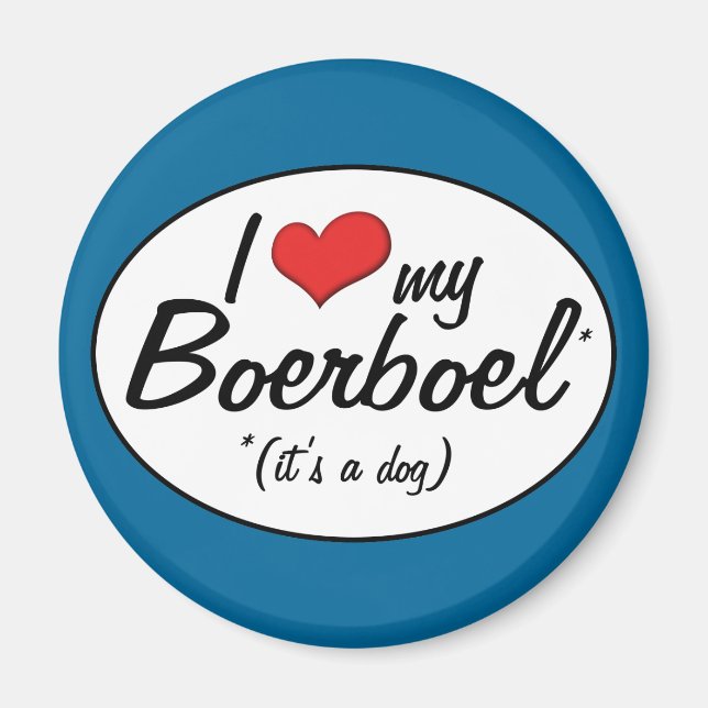 Aimant I Love My Boerboel (C'est un chien) (Devant)