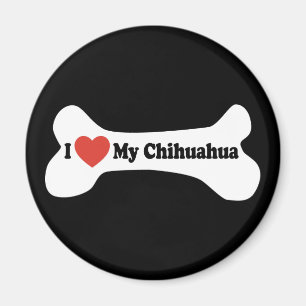 Aimant I Love My Chihuahua - Chien Bone