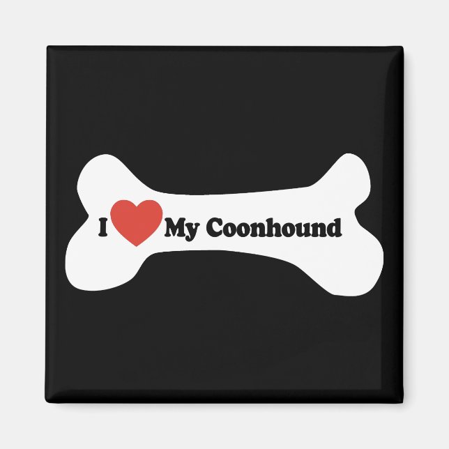 Aimant I Love My Coonhound - Chien Bone (Devant)