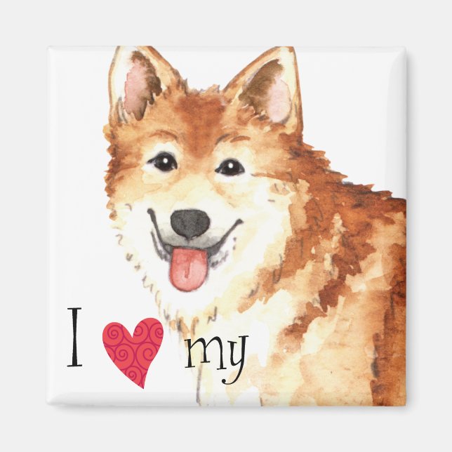 Aimant I Love my Icelandic Sheepdog (Devant)