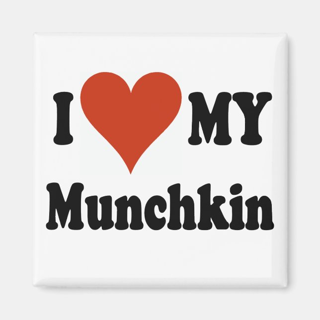 Aimant I Love My Munchkin Cat Cadeaux et Vêtements (Devant)