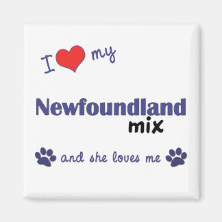Aimant I Love My Newfoundland Mix (Female Dog)