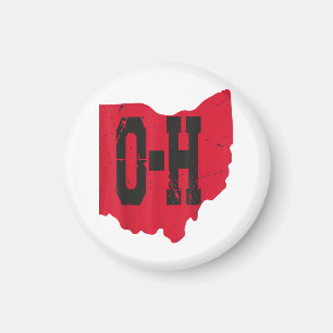 Aimant I Love My Ohio Home Script Ohio Buckeye State