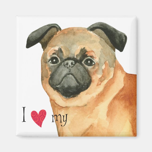 Aimant I Love my Petit Brabancon (Devant)