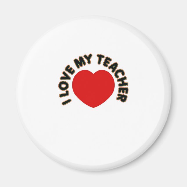 Aimant I Love My Teacher (coeur) (Devant)