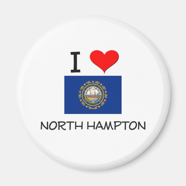 Aimant I Love North Hampton New Hampshire (Devant)